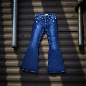 BAMBOO Dark Blue Flare Jeans